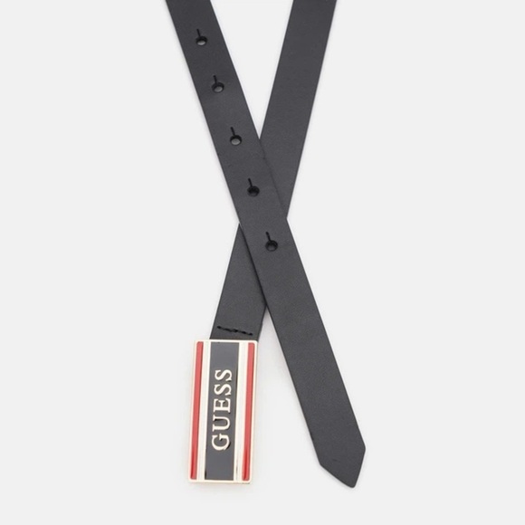 New Guess Women’s Black Belt with Red Accent main image 4